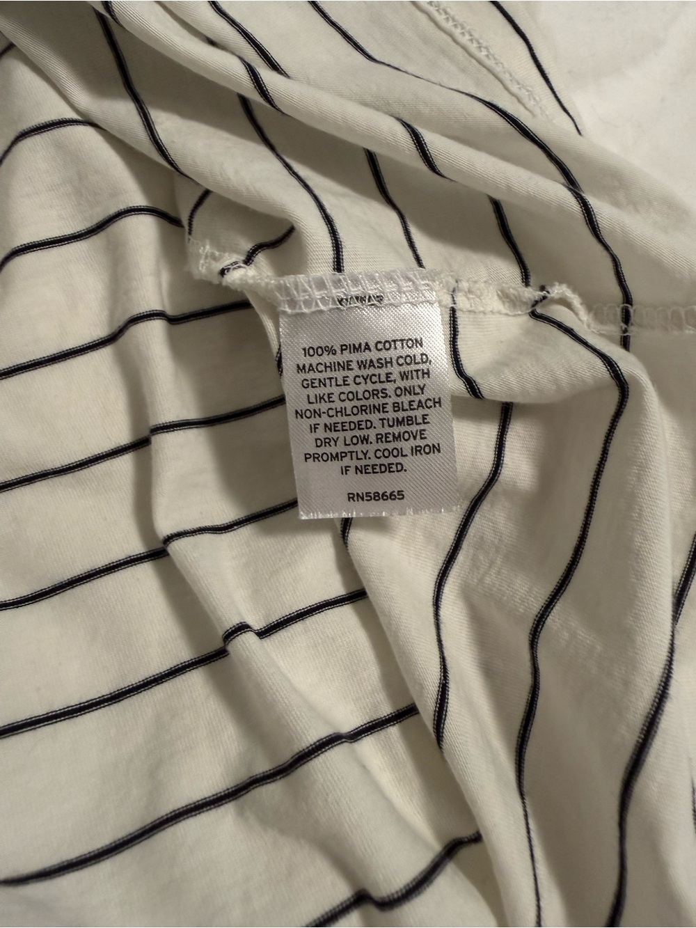 Nordstrom White Tank Top with Thin Black Stripes - Picture 4 of 4